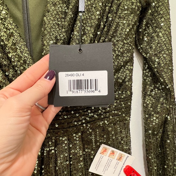 Ieena for Mac Duggal olive green style #26490 - Picture 7 of 10